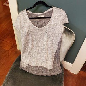 Madewell Dual Grey Tee - Size Small - 100% Linen
